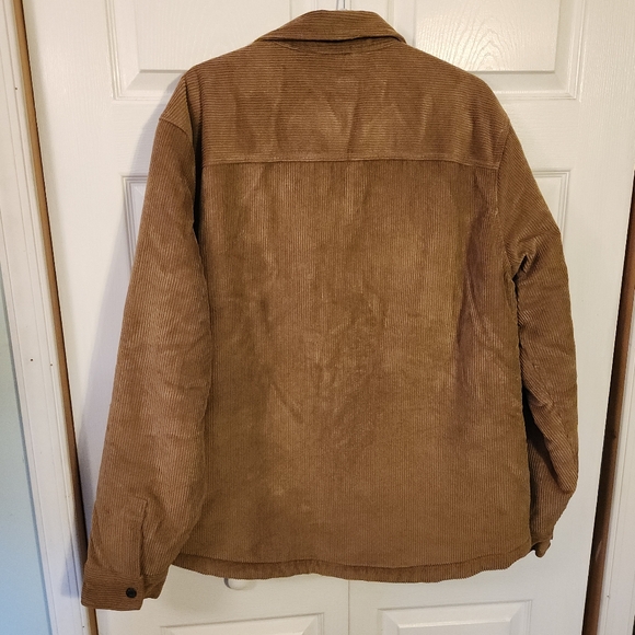 TELLURIDE CAMEL BROWN CORDUROY SHERPA LINED SNAP/BUTTON UP JACKET MENS SIZE XXL - Picture 2 of 10